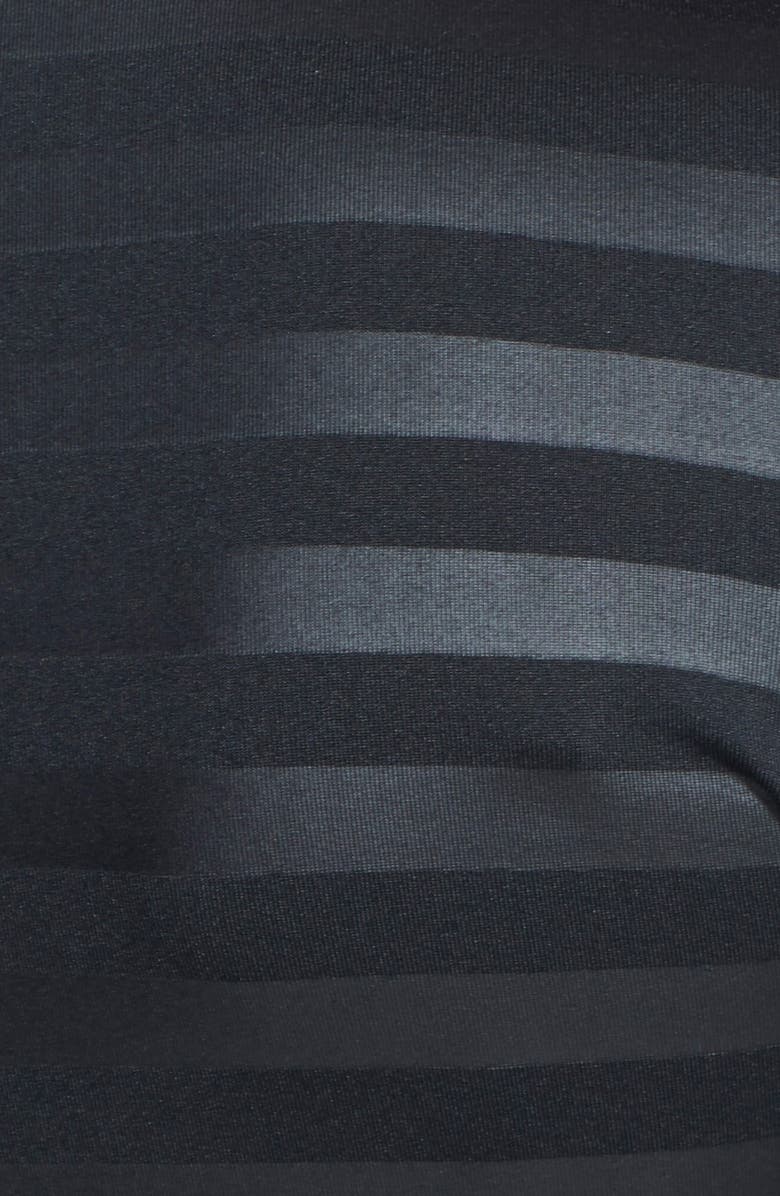 Nike 'Pro Hyperwarm' Embossed Stripe Half Zip Top, Alternate, color,