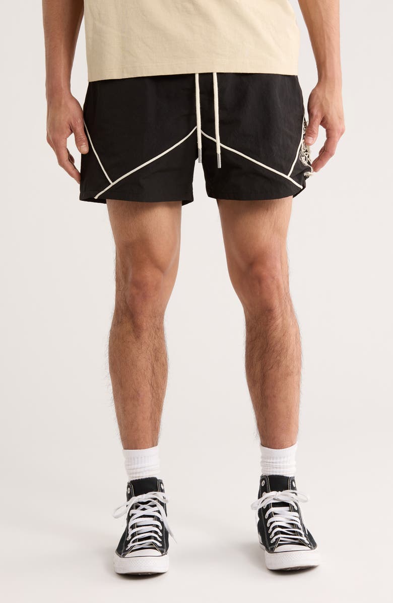 HONOR THE GIFT Growth Track Shorts, Main, color, Black