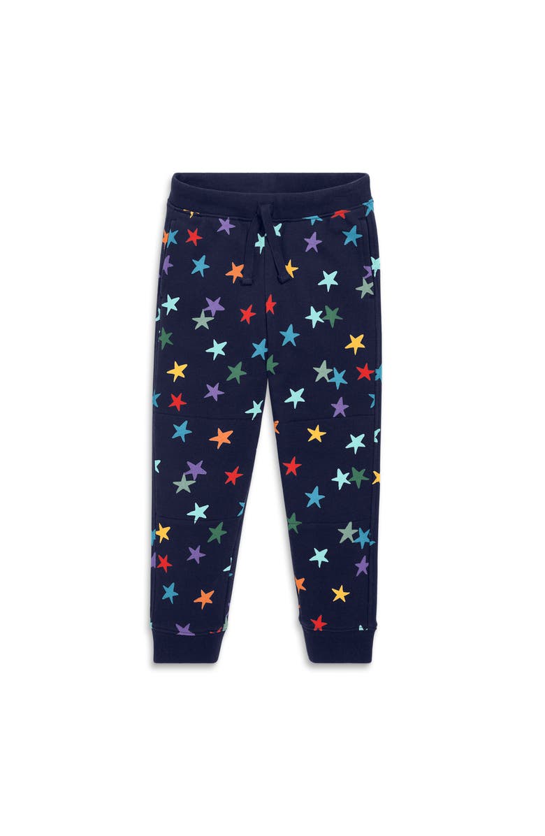 Primary Jogger In Rainbow Confetti Stars, Main, color, Navy Confetti Stars