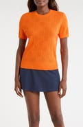 G/FORE Pointelle Short Sleeve Sweater