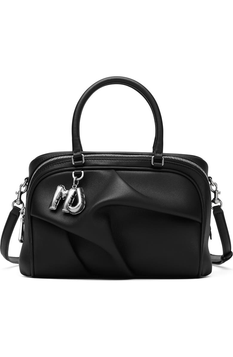 Marc Jacobs The Small Wave Leather Satchel, Main, color, Black