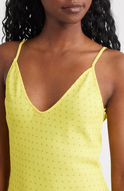 Bella Venice The Jordan Polka Dot Minidress In Yellow