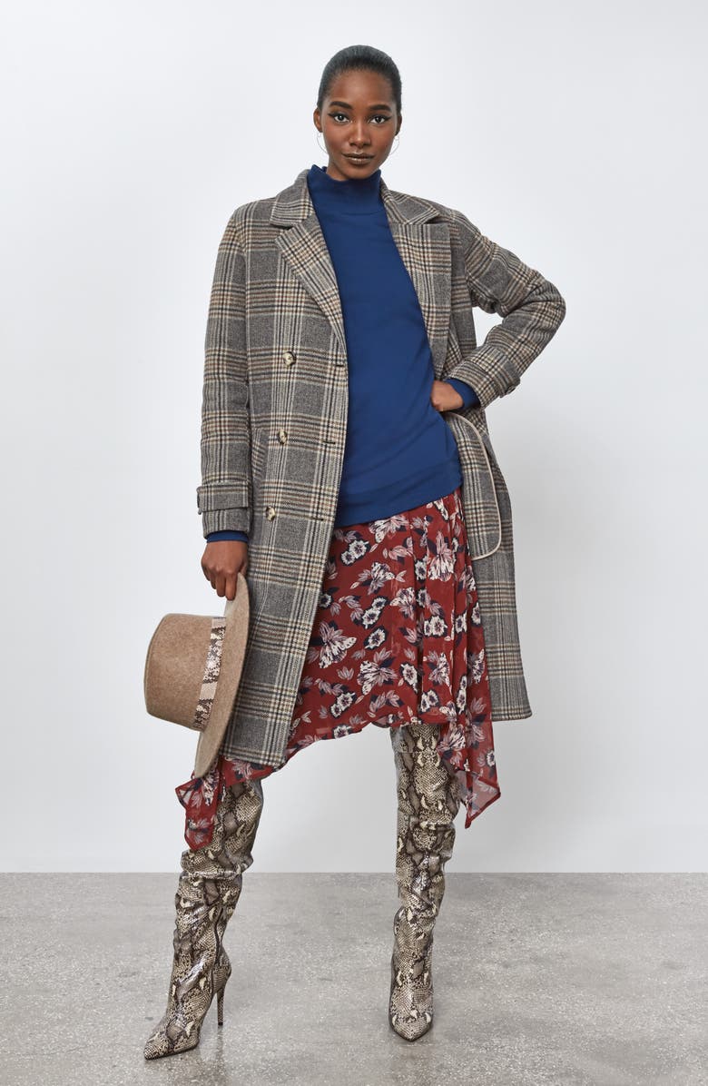 Treasure & Bond Snakeskin Trim Wool Panama Hat, Alternate, color, 