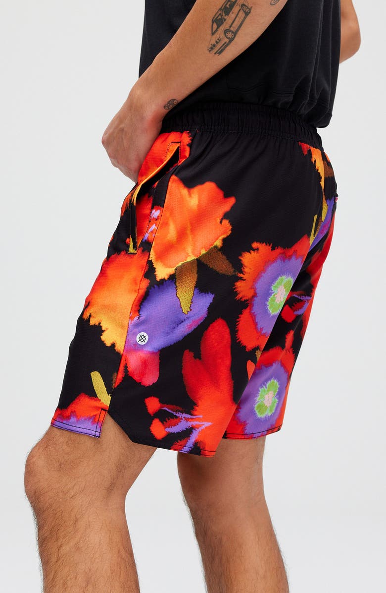 Stance Complex Hybrid Shorts, Alternate, color, Purple/Red/Black