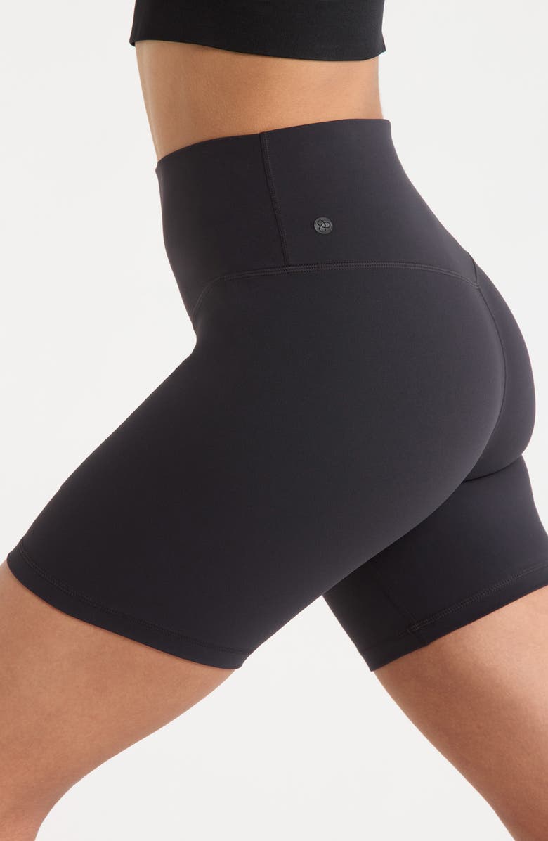 Zella Studio Luxe Bike Shorts, Alternate, color, Black