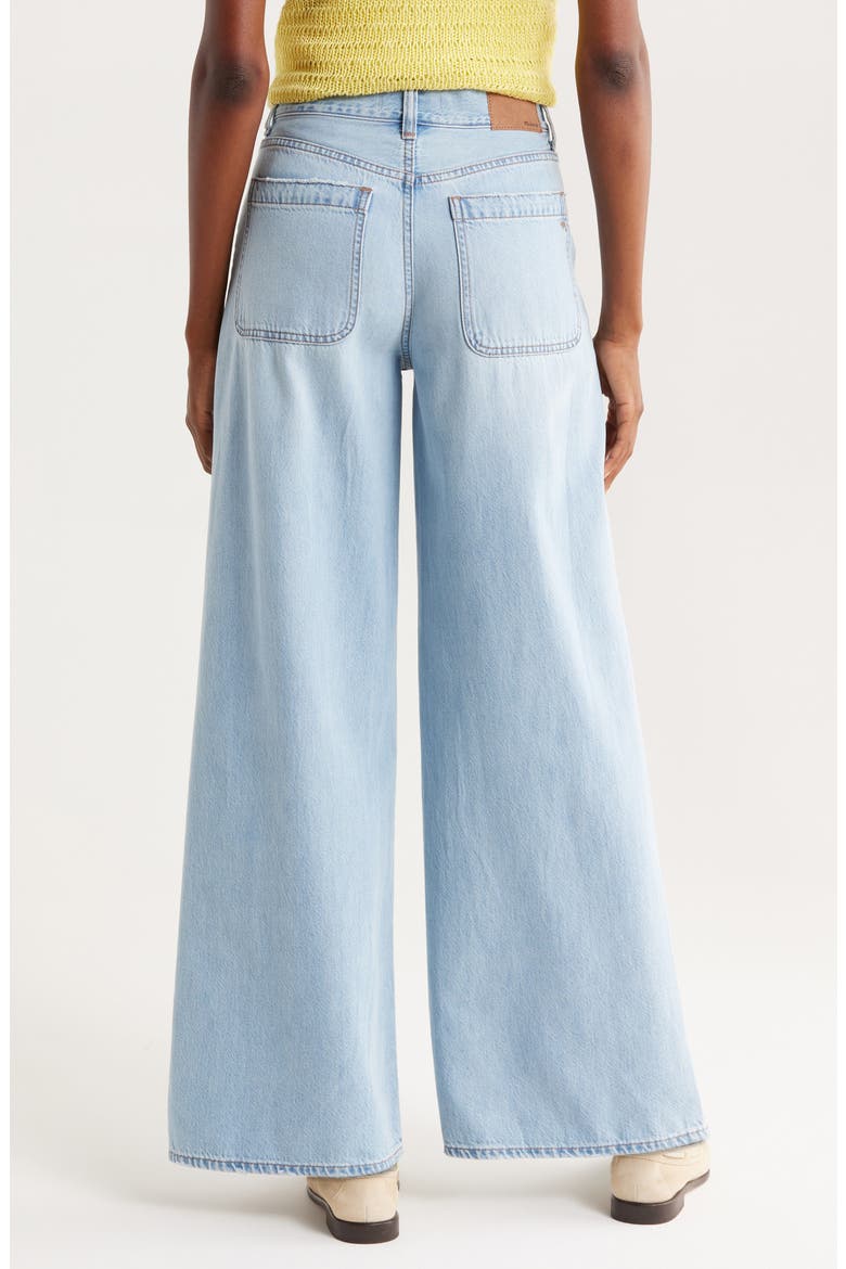 Patch Pocket Superwide Leg Jeans, Alternate, color, AHERN WASH