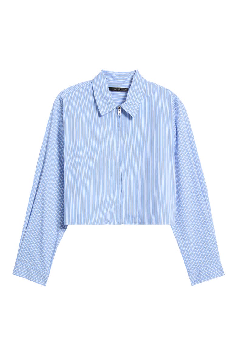 Winger Stripe Zip Top, Alternate, color, STRIPED LIGHT BLUE