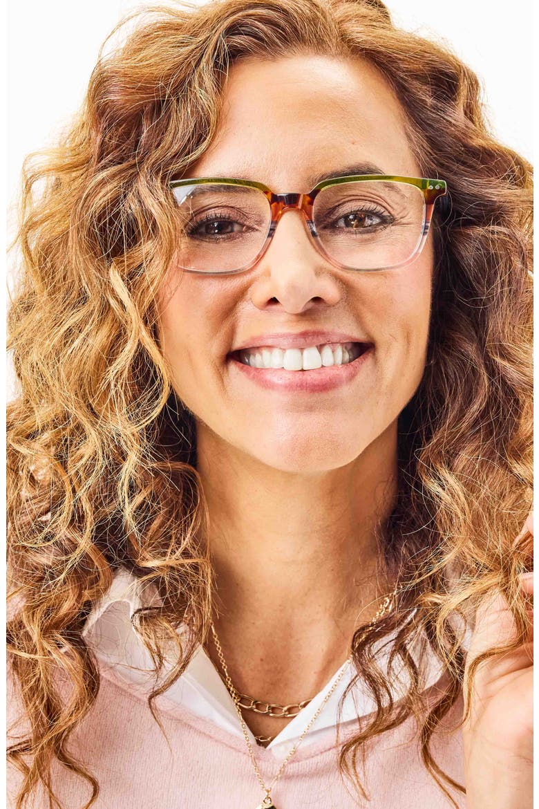 C Suite 50mm Square Reading Glasses, Alternate, color, EARTH TONE STRIPE / BLUE GREY