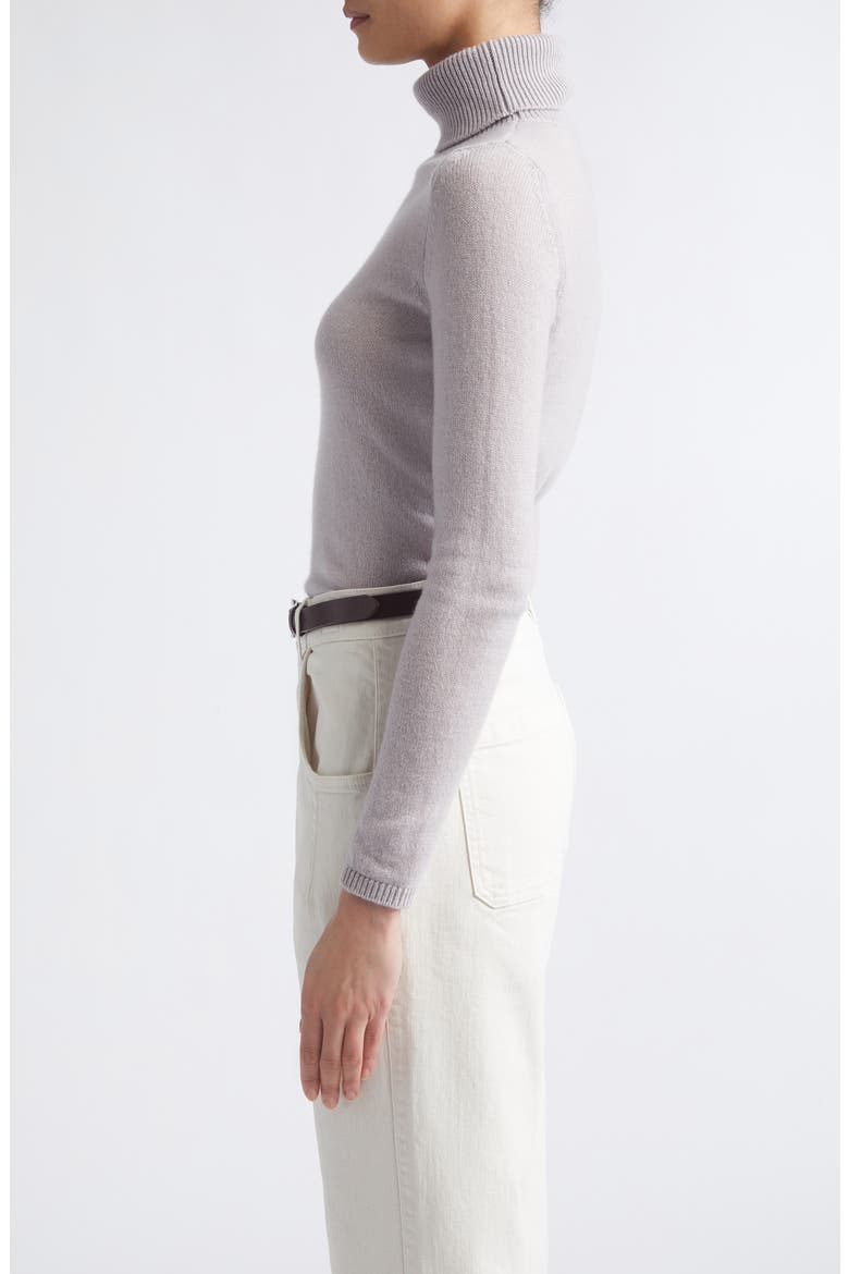 Semisheer Cashmere Turtleneck Sweater, Alternate, color, 35 LAVENDER