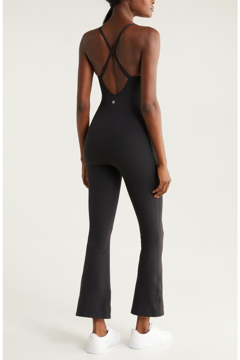 Flex Flare Jumpsuit, Alternate, color, BLACK