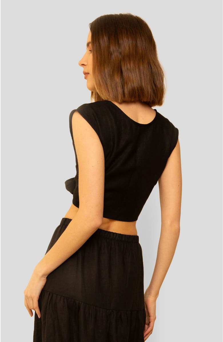 Whimsy + Row Valentina Top, Alternate, color, Black