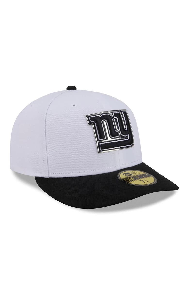 Men's New Era  White/Black New York Giants 2026 NFL Draft Pre-Curved 59FIFTY Fitted Hat, Alternate, color, White