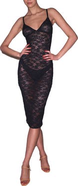 Fleur Du Mal Le Stretch Lace Slip Dress