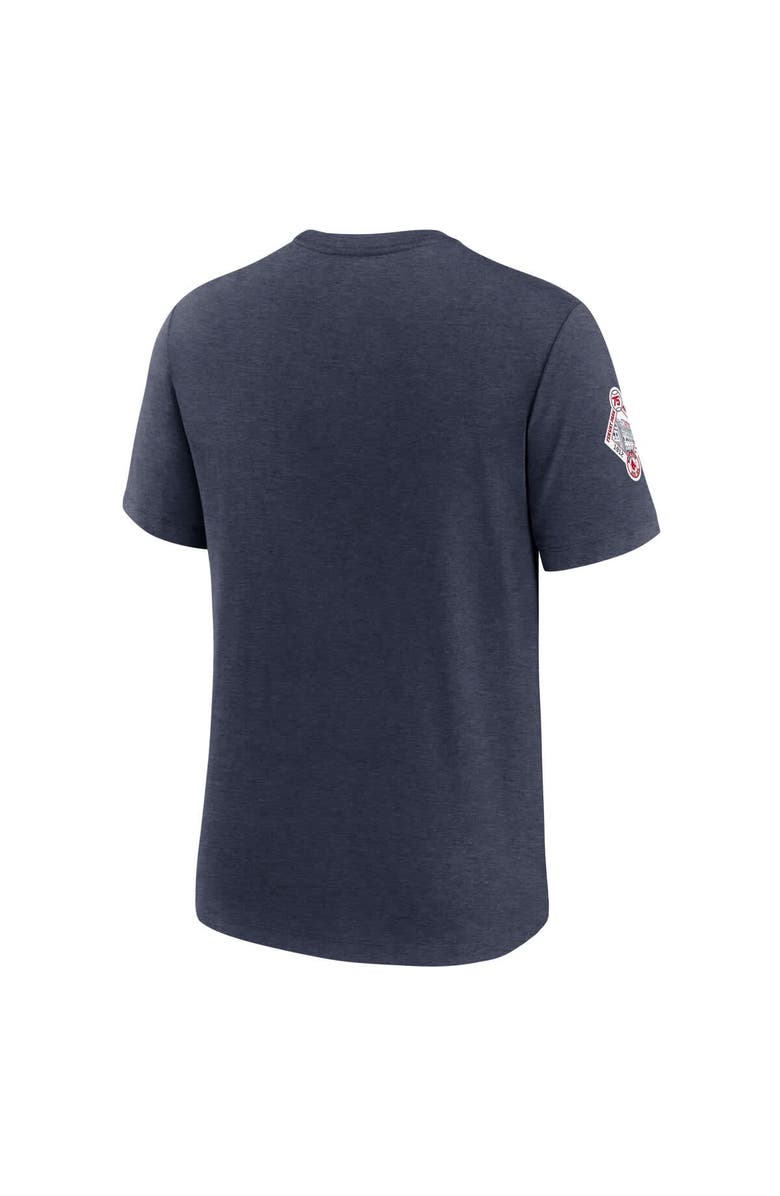 Nike Men's Nike Heather Navy Boston Red Sox Cooperstown Collection Eras Tri-Blend T-Shirt, Alternate, color,