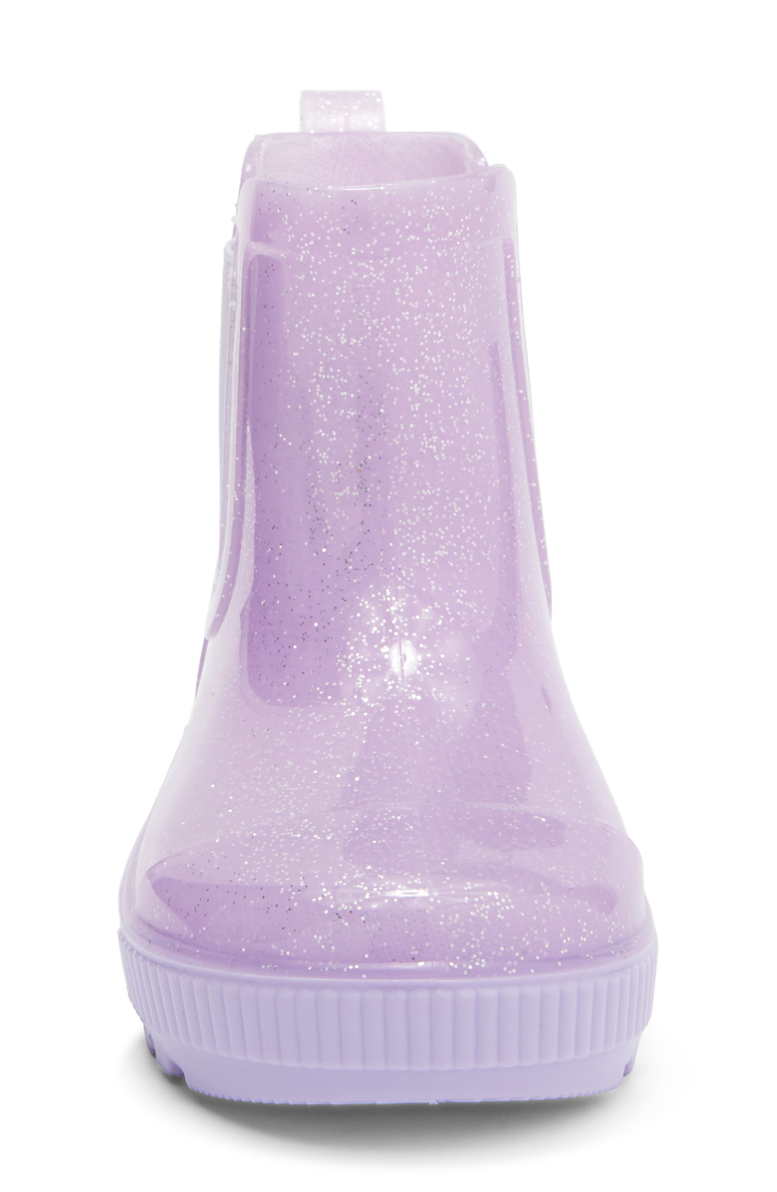 BEARPAW Kids' Lilac Glitter Rain Boot, Alternate, color, Lilac Glitter