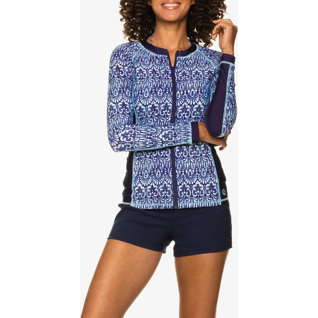 Helen Jon Island Rash Guard Upf 50+ In Blue