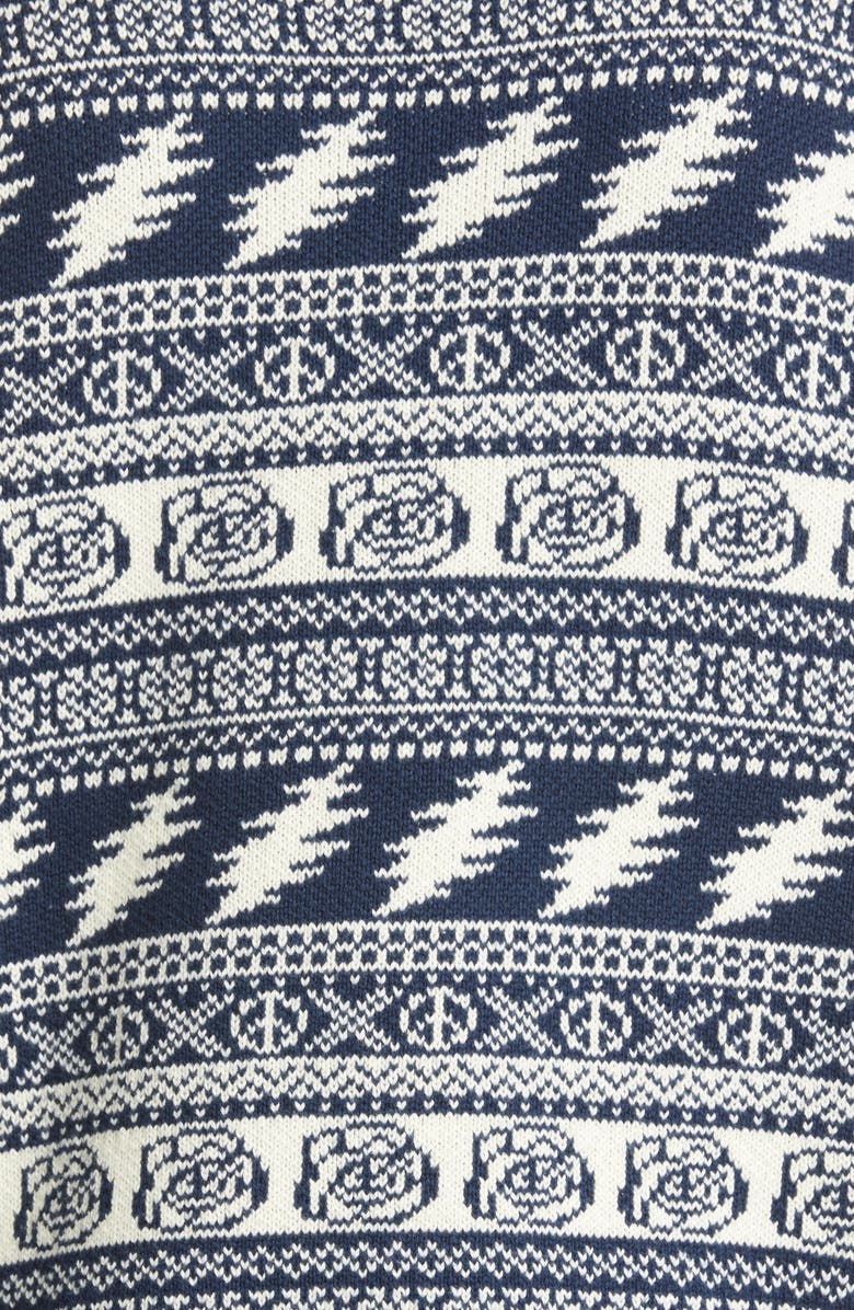 Schott NYC x Grateful Dead Aoxomoxoa Fair Isle Jacquard Cotton Sweater, Alternate, color, 