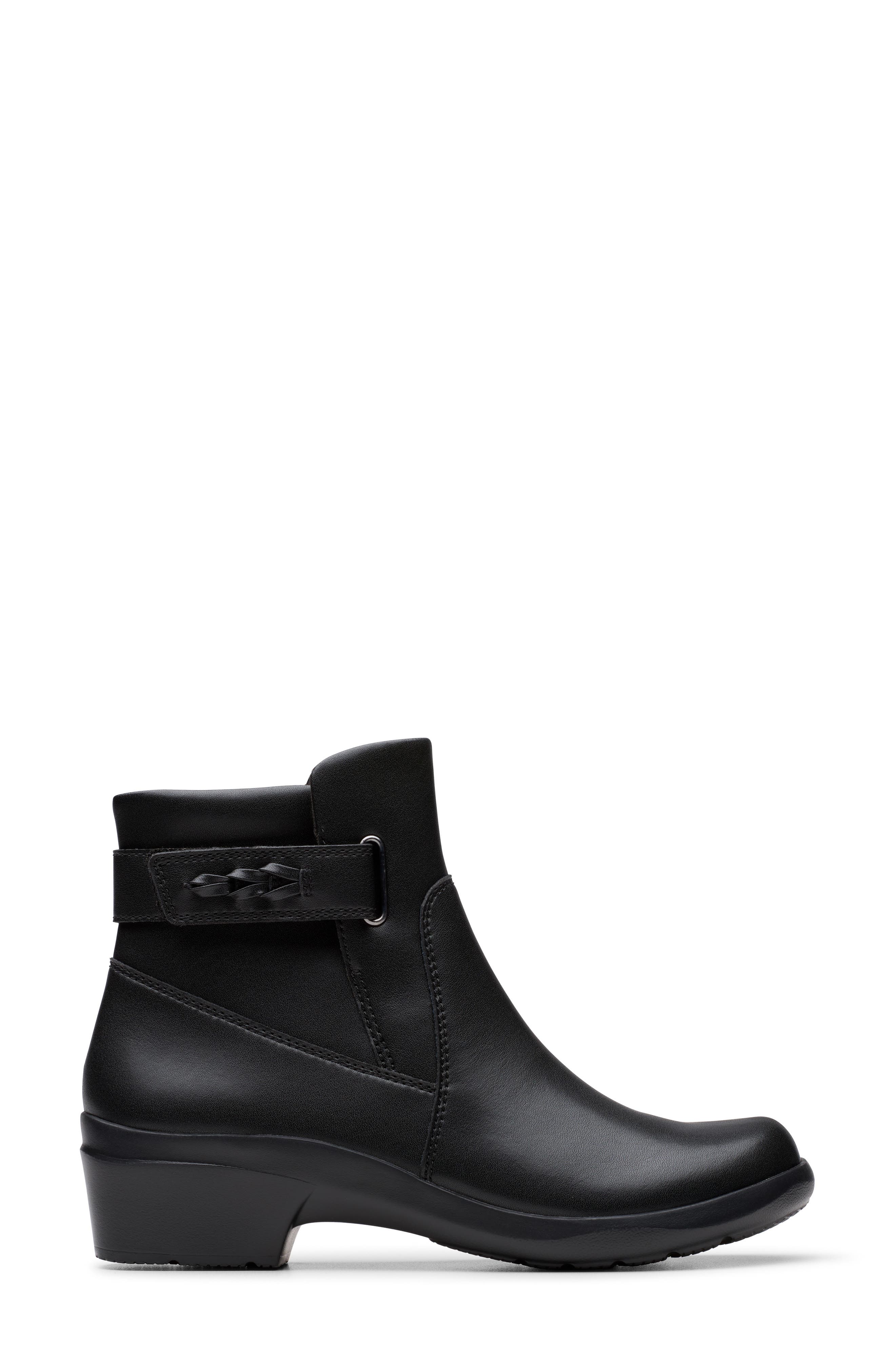 Clarks<sup>®</sup> Angie Serena Ankle Boot, Alternate, color, Black Leather