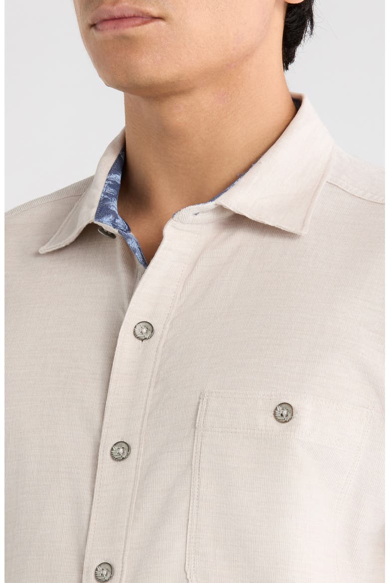 Coastline Cord Cotton Button-Up Shirt, Alternate, color, FEATHERSTONE