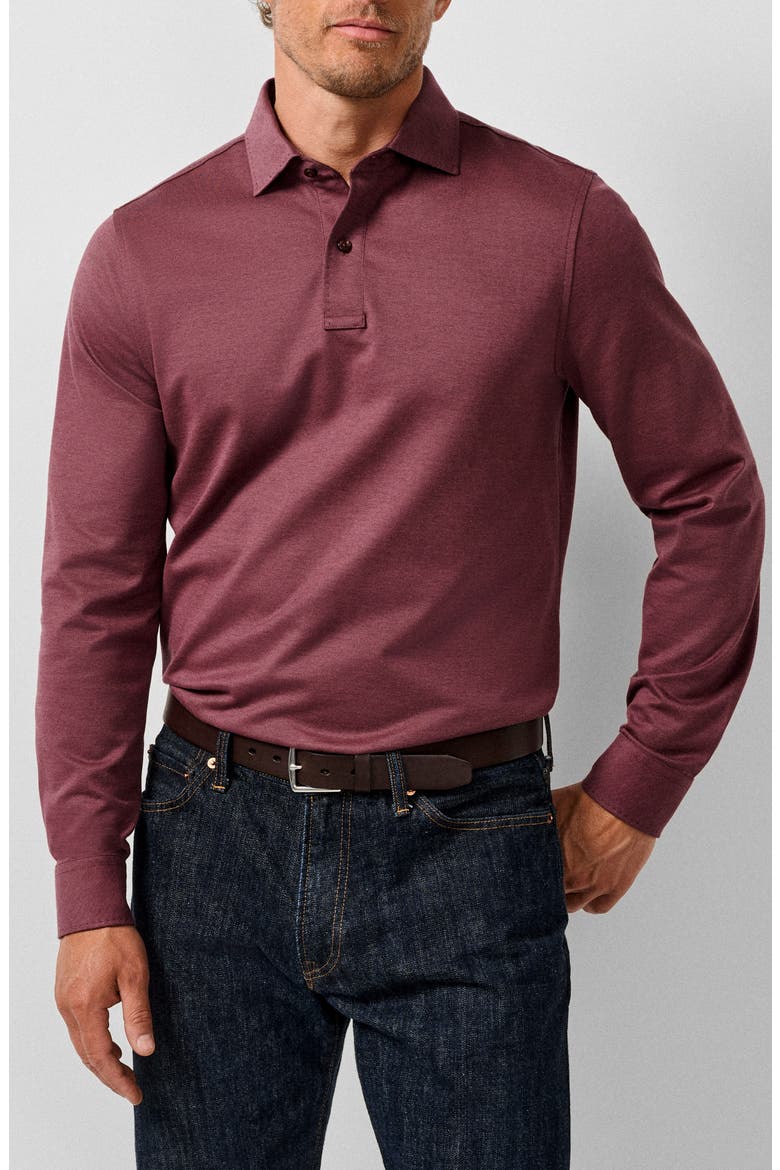 Pierce Cotton Polo, Main, color, MERLOT