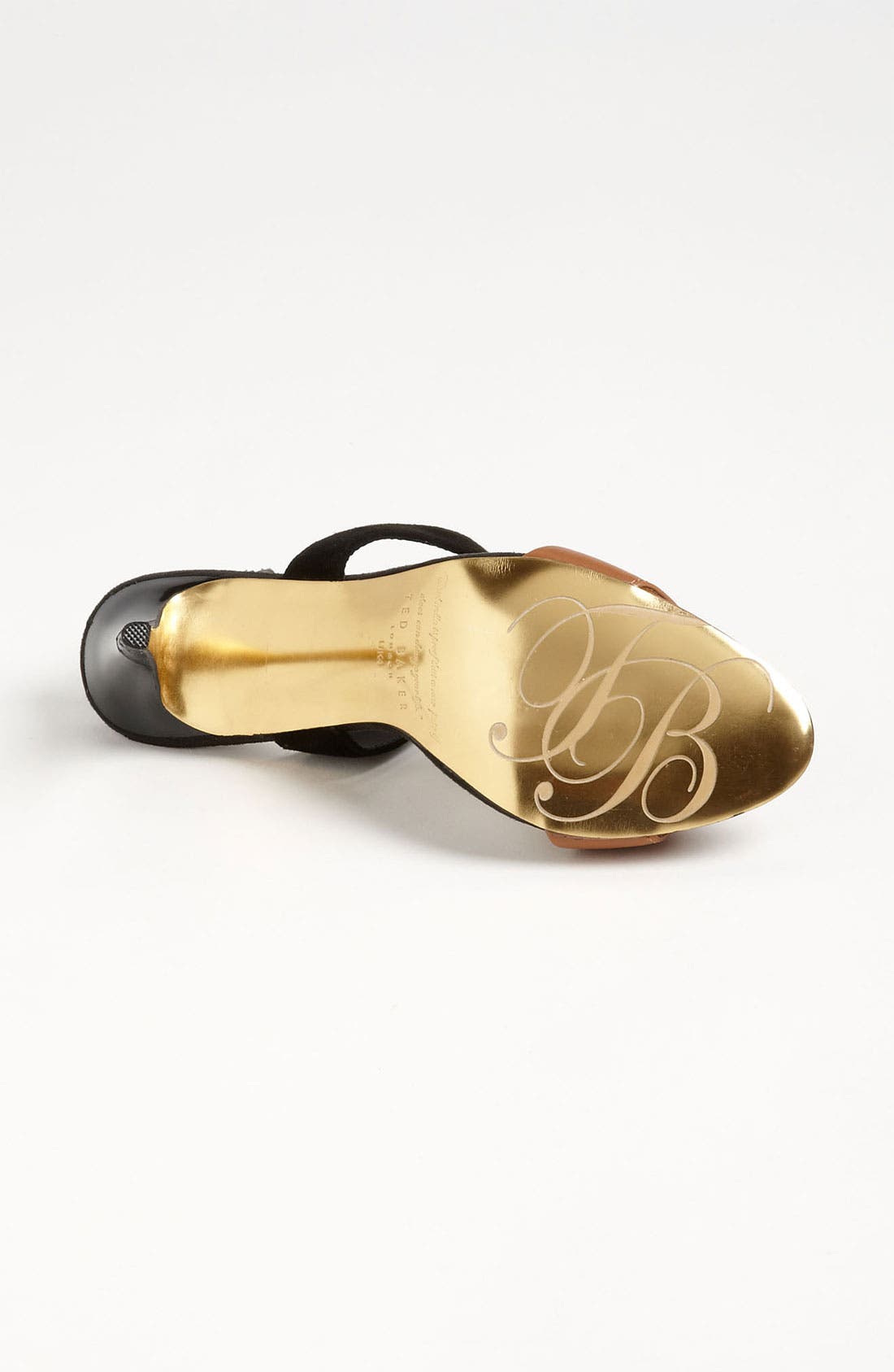 'Jolea' Sandal, Alternate, color, TAN/ BLACK SUEDE