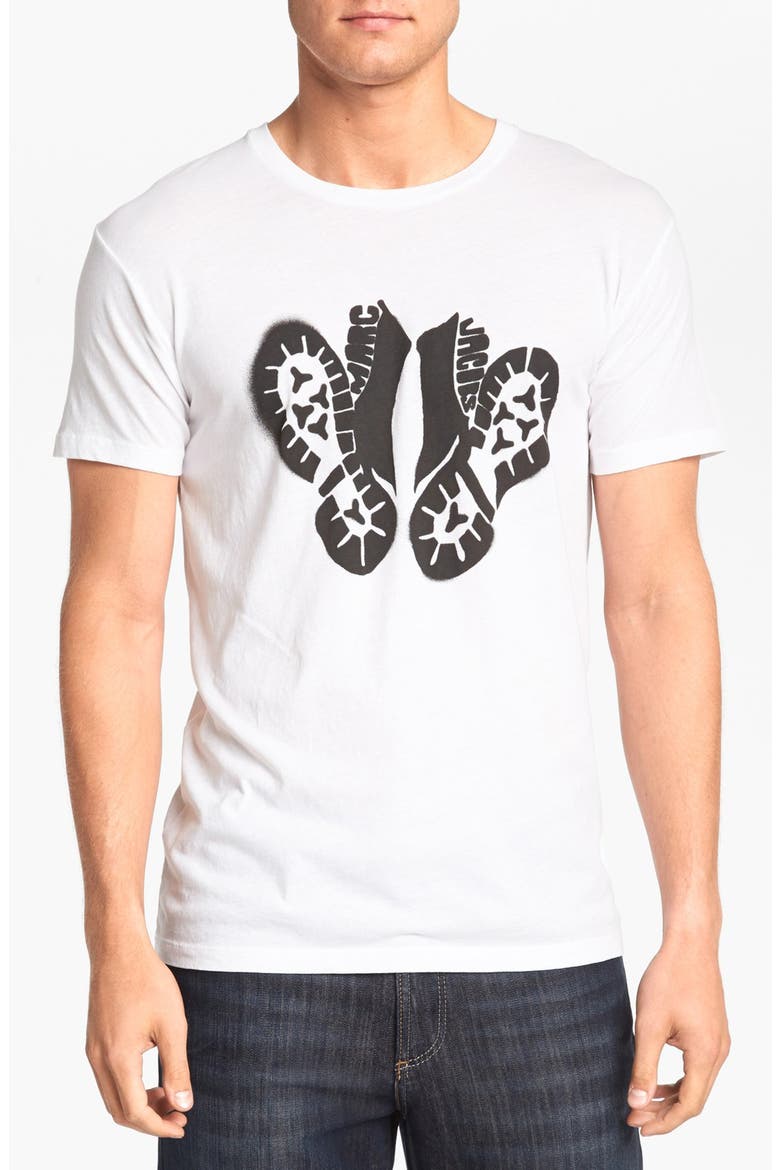 Stencil Boots Cotton T-Shirt, Main, color, WICKEN WHITE MULTI