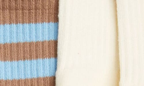 High Heel Jungle 3-pack Varsity Grip Crew Socks In White