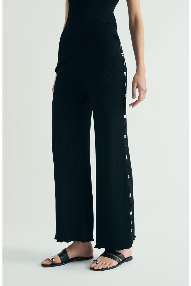 Buttons Knit Pant, Main, color, Black