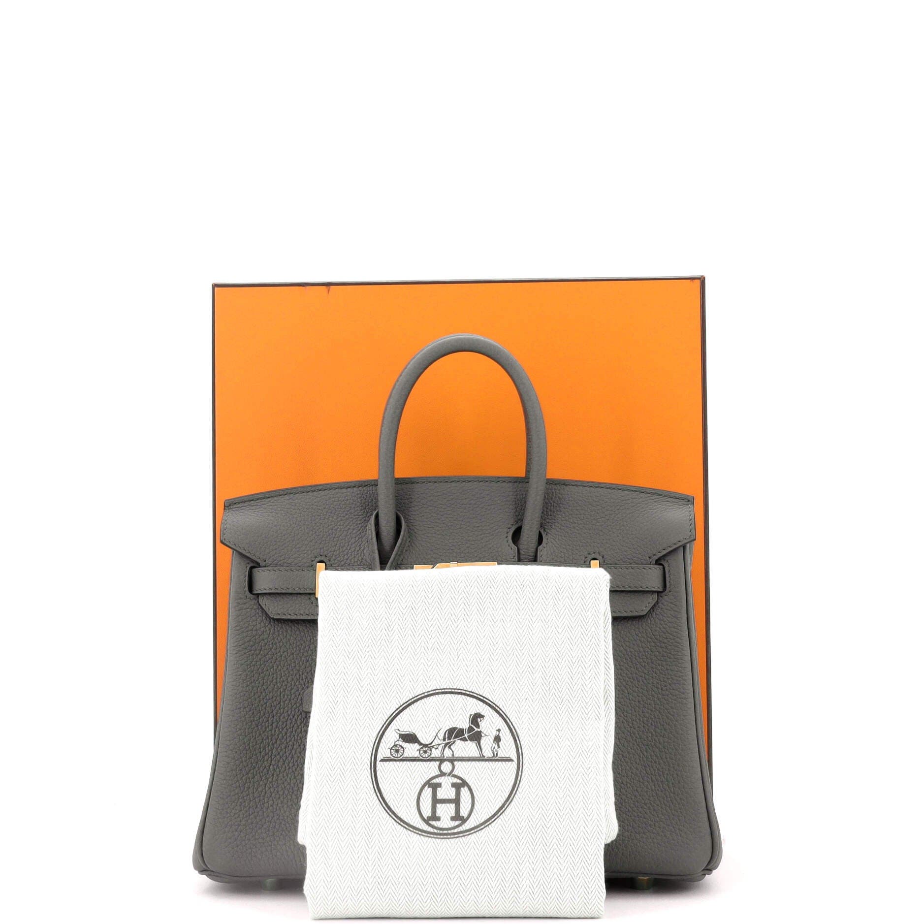 Pre-Owned Hermes Birkin Handbag Grey Togo with Gold Hardware 25, Alternate, color, 