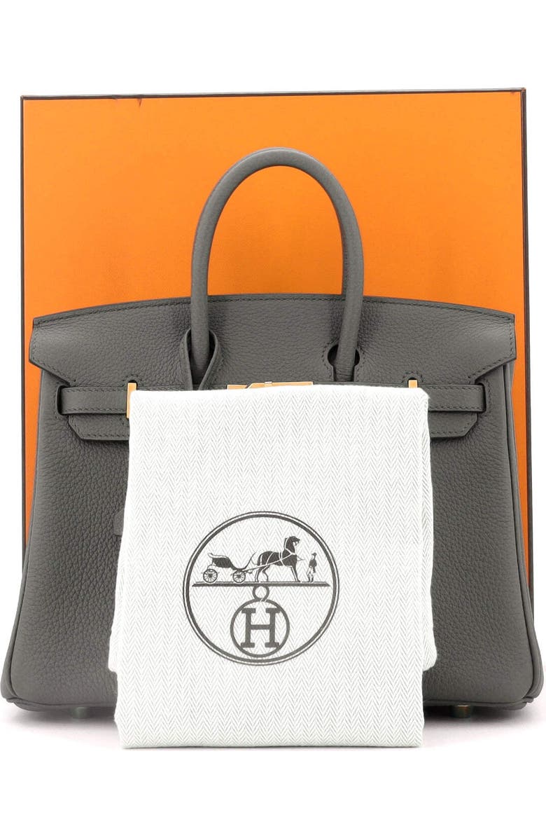 Pre-Owned Hermes Birkin Handbag Grey Togo with Gold Hardware 25, Alternate, color, Etain