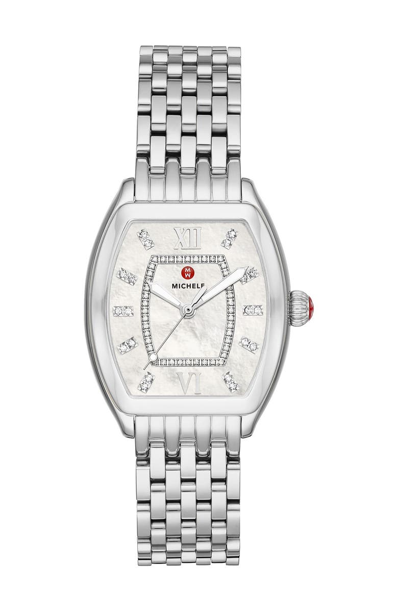MICHELE Women's Releve Diamond Bracelet Watch, 31mm x 40mm - 0.19 ctw, Main, color, 