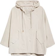 Eleventy Oversize Hooded Lambskin Suede Jacket