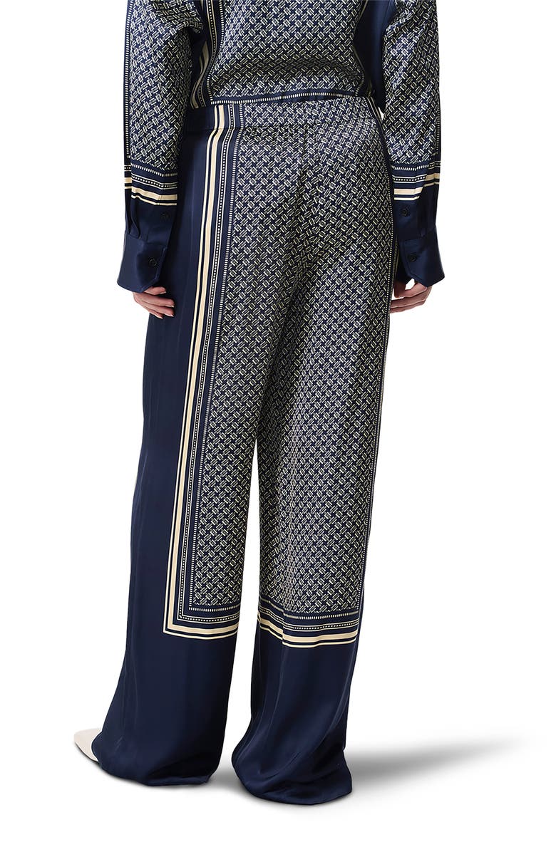 rag & bone Olive Printed Pants, Alternate, color, Deep Navy