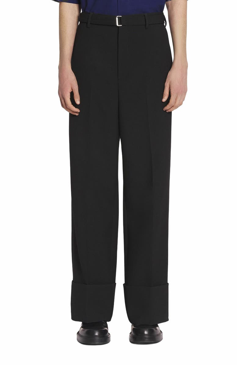 Lanvin WIDE-LEG PANTS WITH CUFFS, Main, color, 