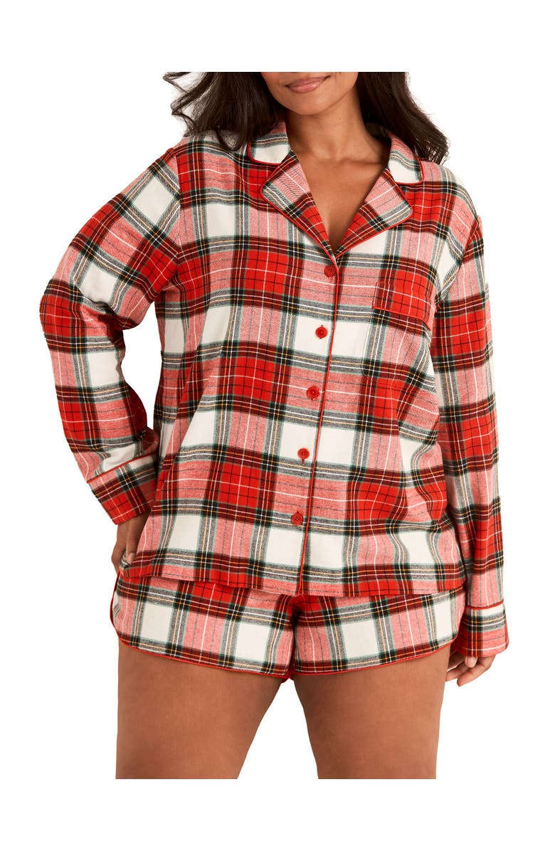 Adore Me Cecelia Pajama Set, Main, color, Plaid Beige