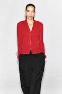 COS Pleated Jacquard Cardigan