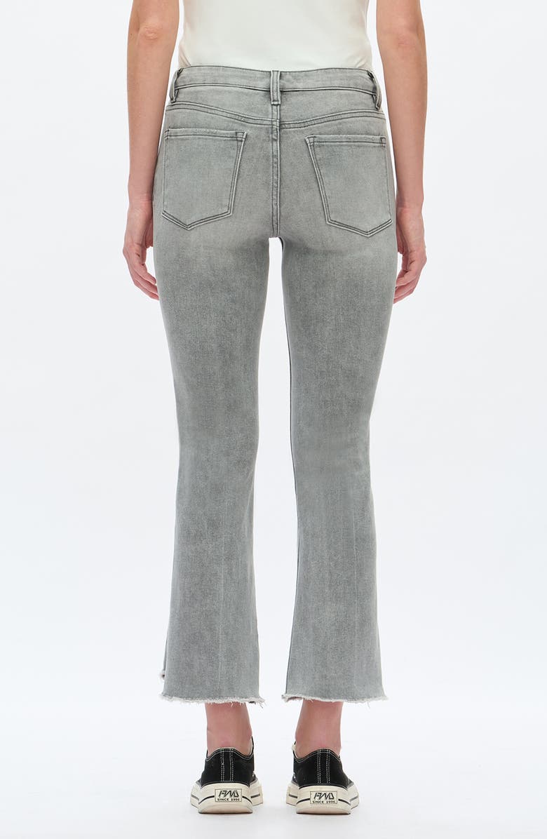 Bayeas Frayed Step Hem Mid Rise Ankle Bootcut Jeans, Alternate, color, Gray