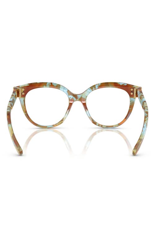Tory Burch 51mm Phantos Optical Glasses In Blue Tortoise