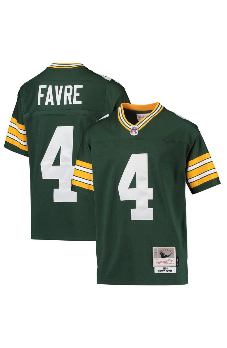 Mitchell & Ness Youth Mitchell & Ness Brett Favre Green Green Bay Packers 1996 Retired Player Legacy Jersey, Main, color, Green