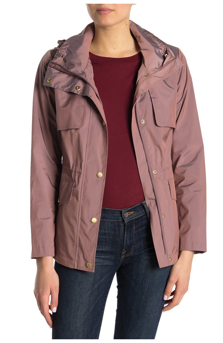 Cole Haan Water Repellent Hooded Parka, Main, color, Mauve