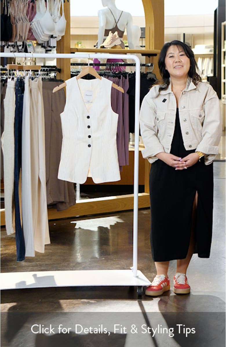 Pinstripe Cutaway Long Vest, sales video thumbnail