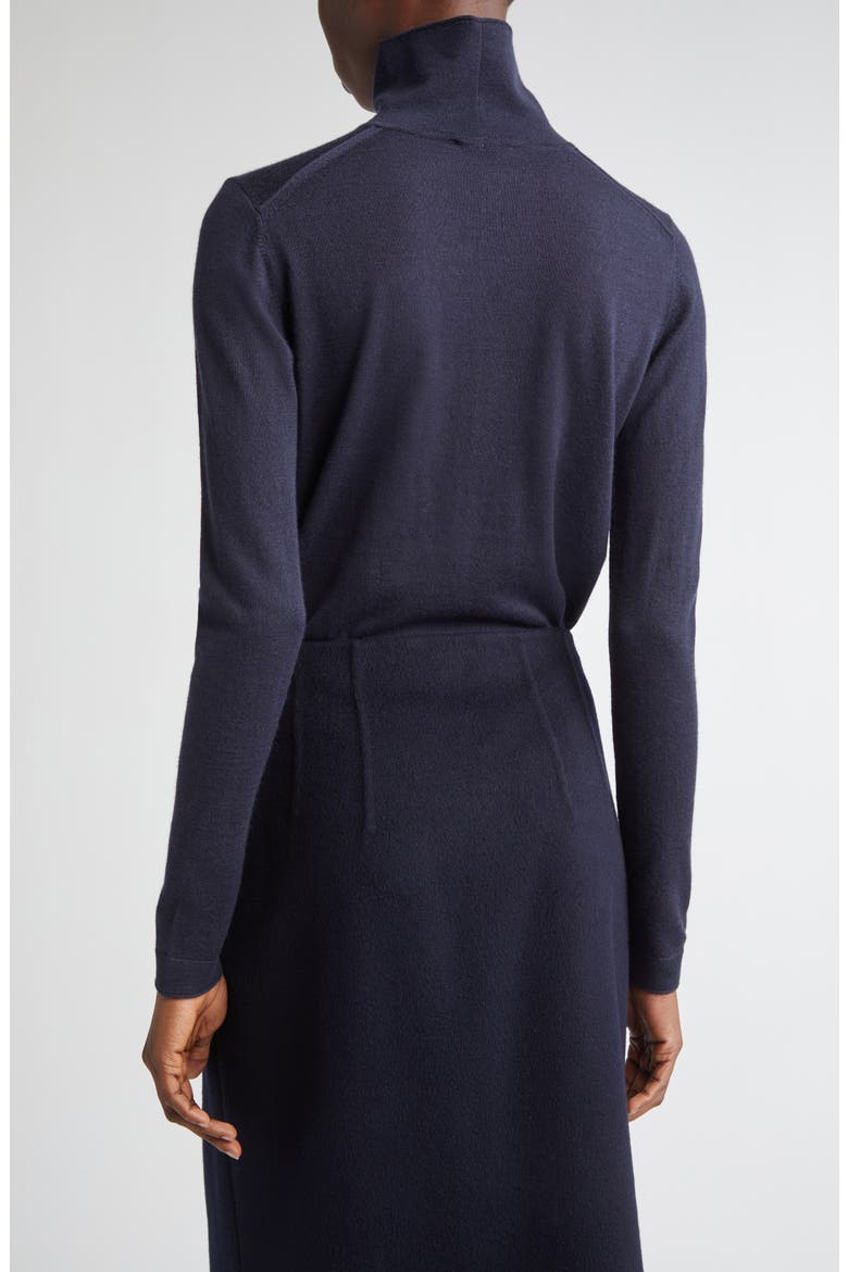 Fine Gauge Cashmere Turtleneck Sweater, Alternate, color, INK