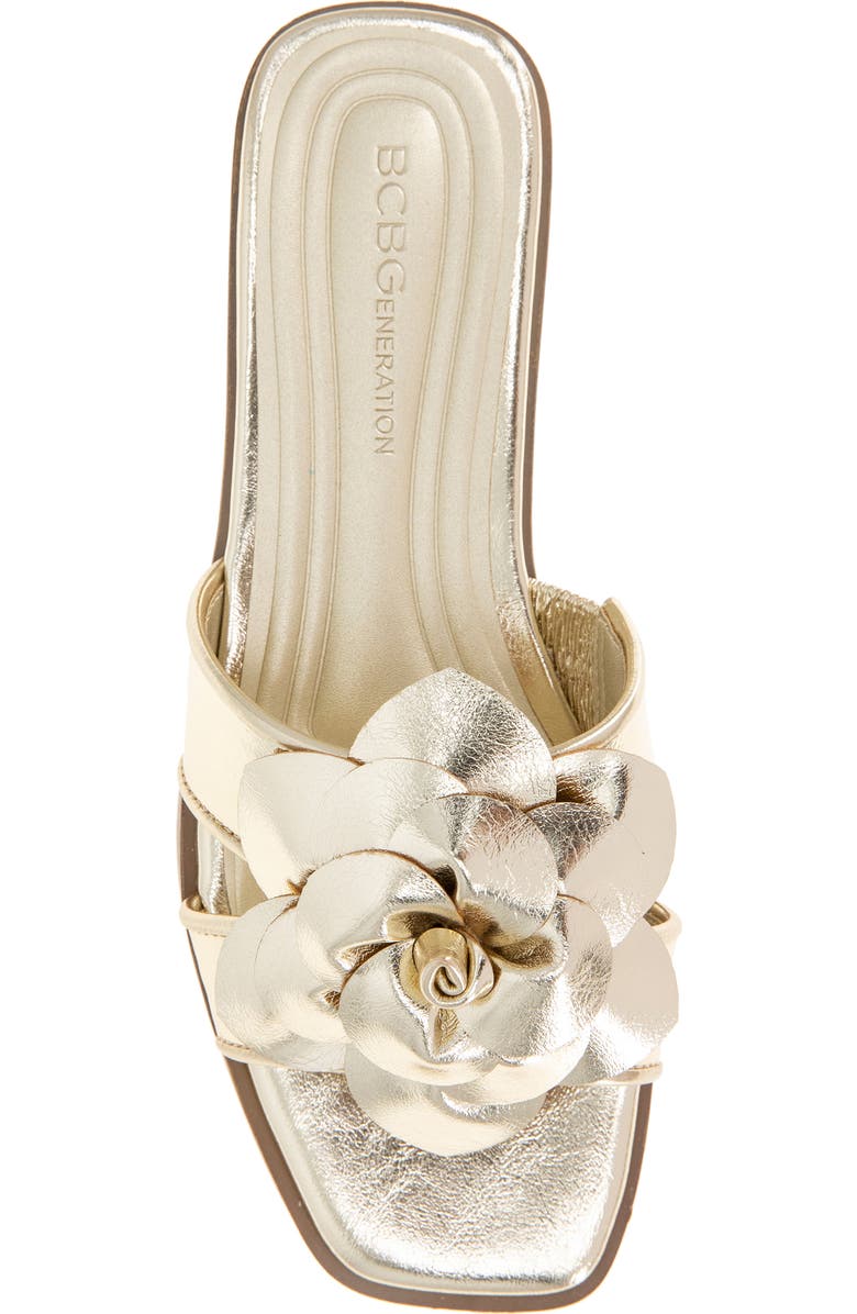 BCBGeneration Mazey Slide Sandal, Alternate, color, Platino