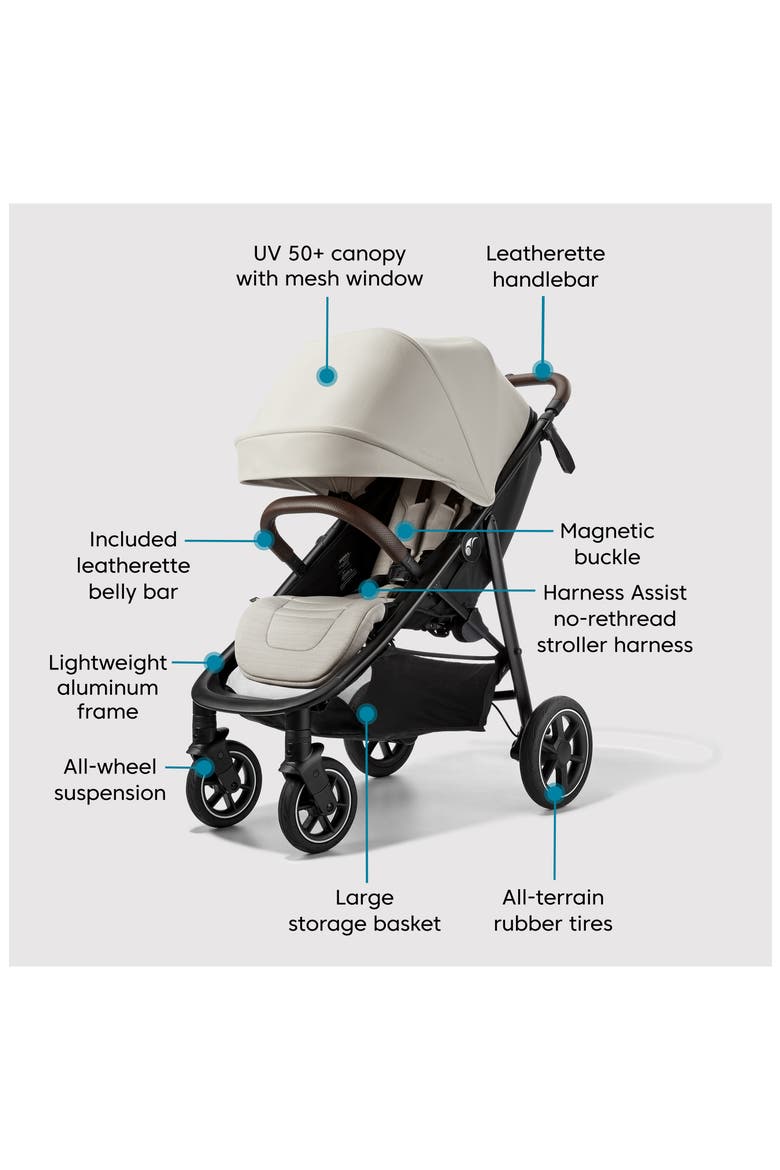 City Mini® Air Lightweight Stroller, Alternate, color, FROSTED IVORY