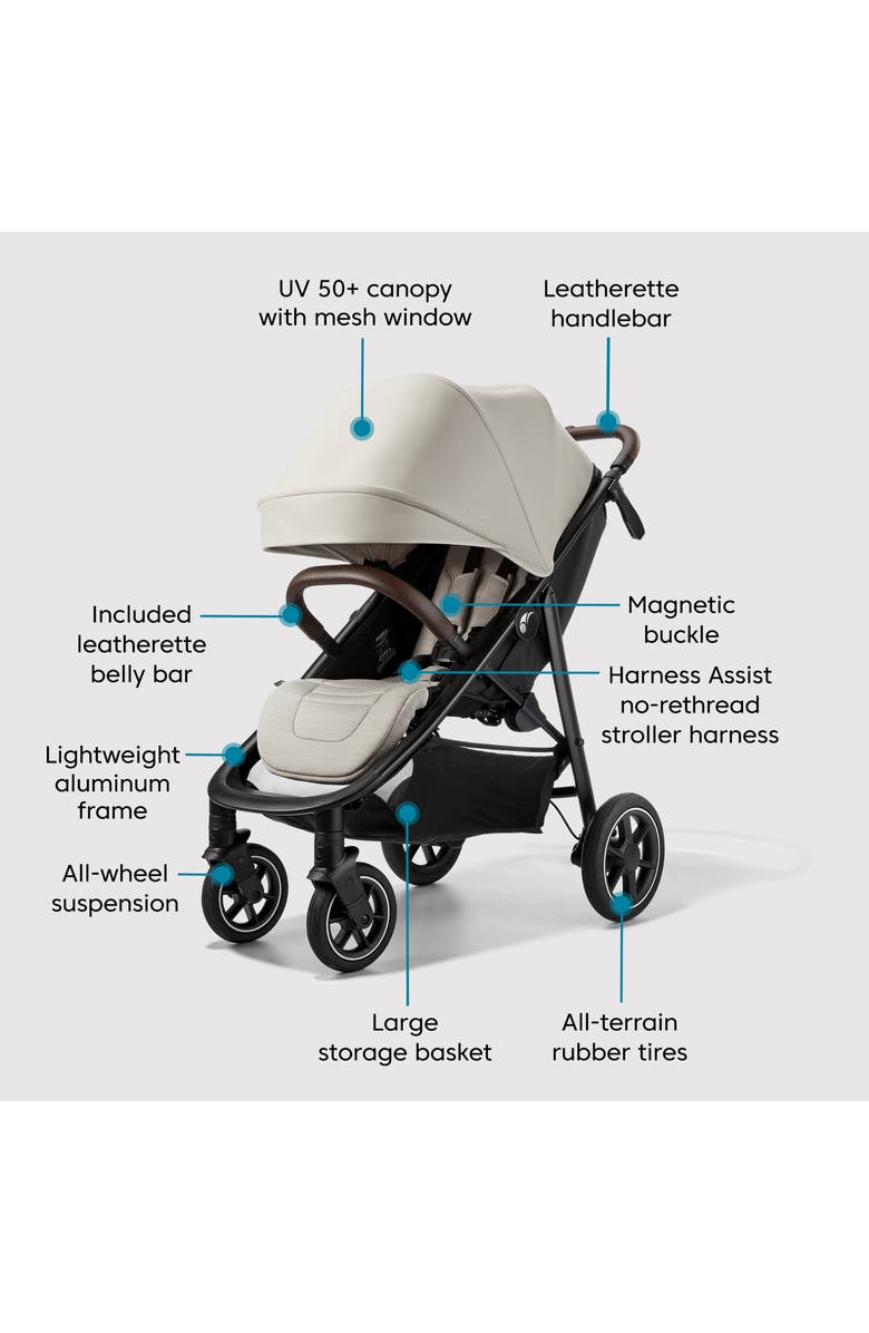 Baby Jogger City Mini<sup>®</sup> Air Lightweight Stroller, Alternate, color, Frosted Ivory