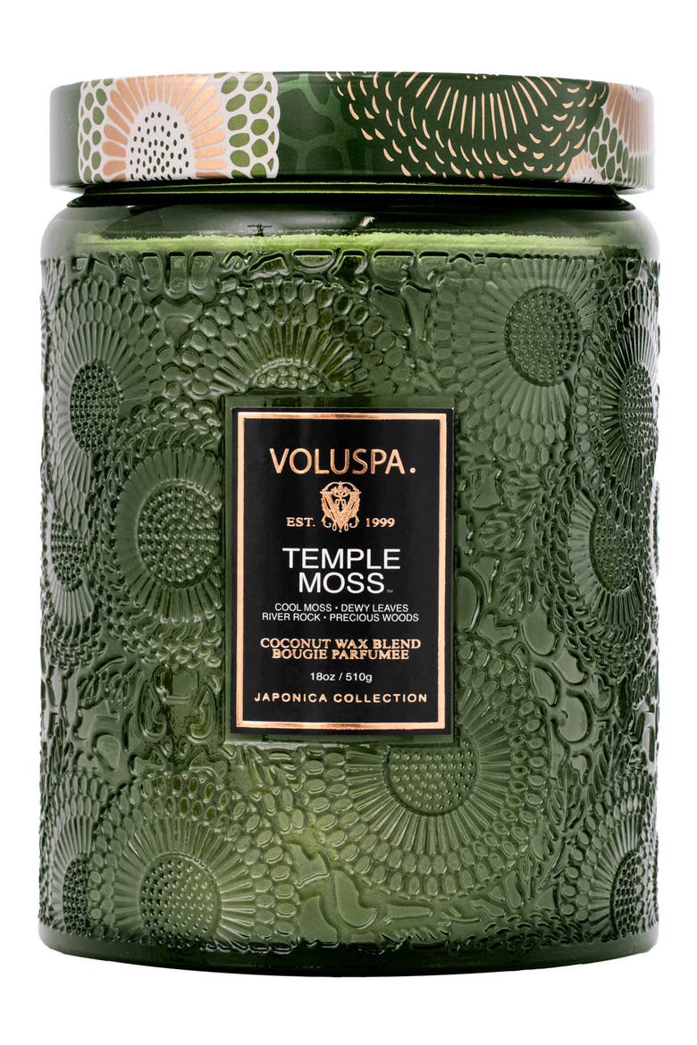 Temple Moss Large Jar Candle, Main, color, TEMPLE MOSS