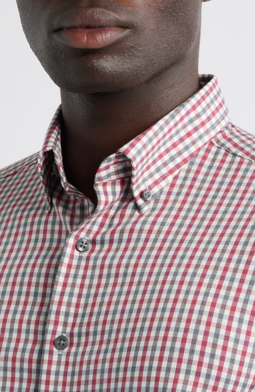 Johnnie-o Kirtland Check Stretch Button-down Shirt In Pink