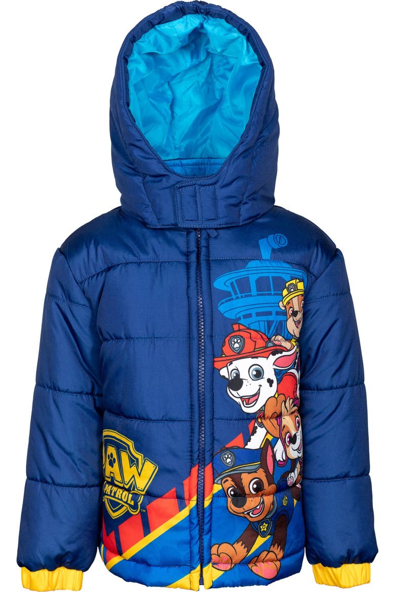 Hooded Puffer Jacket, Alternate, color, Paw Patrol Navy Blue