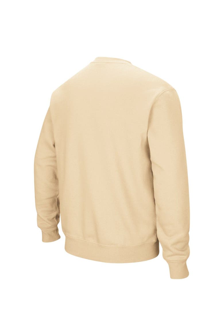 Men's Colosseum Gold Purdue Boilermakers Arch & Logo Crew Neck Sweatshirt, Alternate, color, Vegas Gold