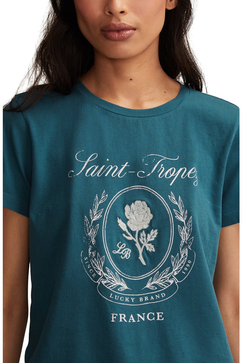 Saint Tropez France Cotton Graphic T-Shirt, Alternate, color, BALSAM